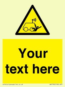 Custom warning run over by operator controlled machine